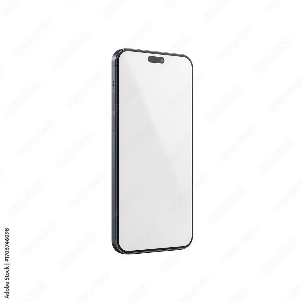 Aufkleber Sleek smartphone mockup with an edge to edge display on an isolated setting