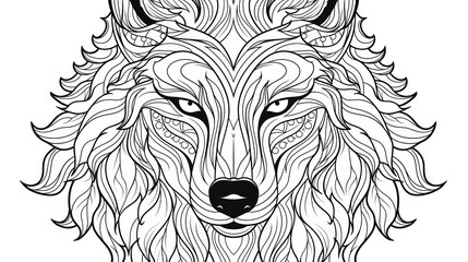 Ornamental wolf head design