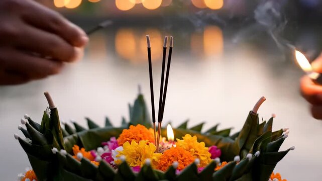 Close up hands lighting shamash candle menorah cinematic UHD handheld Hanukkah tradition stock video. fingers igniting servant light candelabra filmic ultra high definition portable