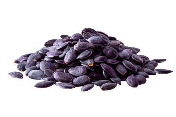 Obraz premium a pile of black seed on a white background