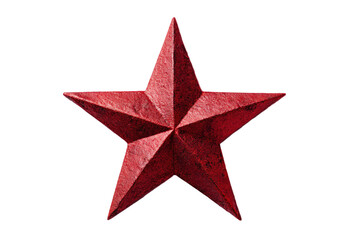 a red star is shown on a white background
