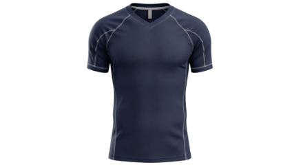 Navy Blue Vneck Short Sleeve Sports Jersey Mockup