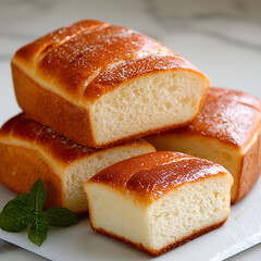 Deliciously soft bread loaves bakery food photography bright kitchen close-up culinary delight