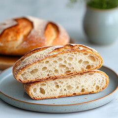 Baking fresh artisan bread cozy kitchen food photography warm environment close-up view culinary delight