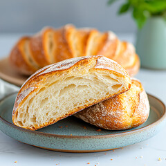Freshly baked artisan bread bakery food photography cozy kitchen close-up culinary delight
