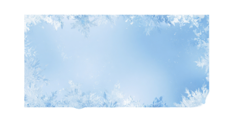 Frosty window pane, light blue background