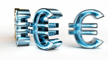 Currency symbol with fire and ice effects representing economic contrast inflation impact and finance dynamics showing dollar euro money with fire water effects symbolizing global economic inflation - Powered by Adobe