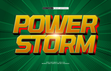 Obraz premium power storm editable text effect