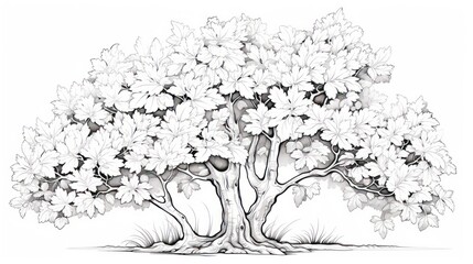 Detailed tree drawing