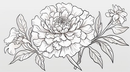 Floral illustration bouquet design