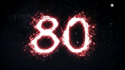 Fiery 80th Birthday Countdown.