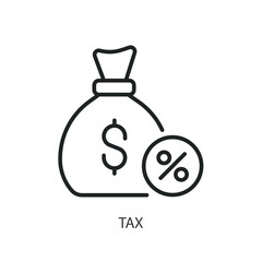 Tax thin line vector icons.