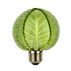 Eco-friendly concept: Cabbage bulb idea for green energy, sustainability, and fresh innovation