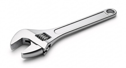 Professional adjustable wrench gleaming with metallic shine for all your repair and construction needs