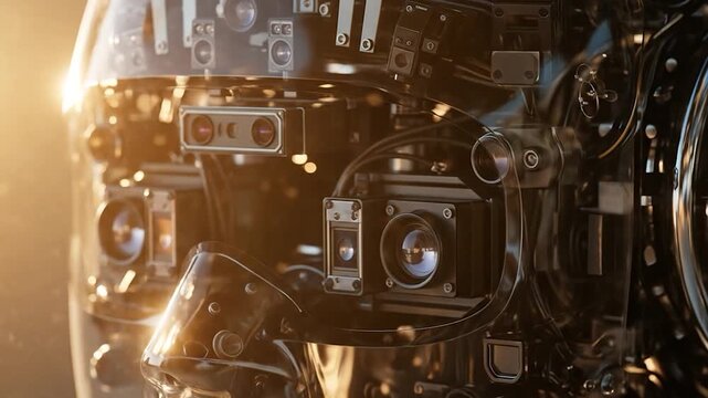 Robotic Head Close-Up: Internal Camera and Sensor Array Technology in Motion