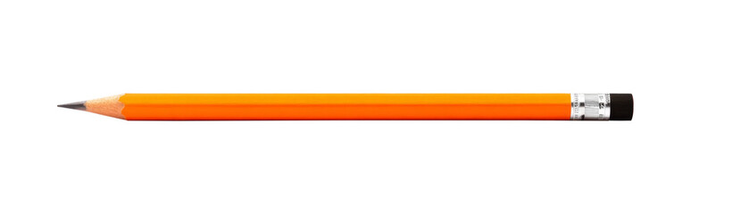Obraz premium orange pencil isolated on white background