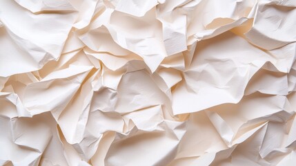 Obraz premium Crumpled white paper texture background