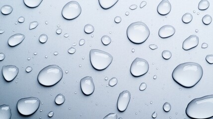 Close-up of water droplets on a smooth surface
