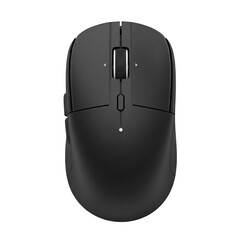 Black Wireless Computer Mouse, isolated on transparent background
