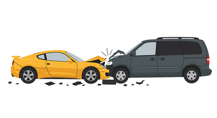 Obraz premium Car Accident Illustration