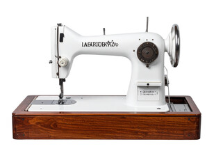 Antique Sewing Machine with Elegant Wooden Trim