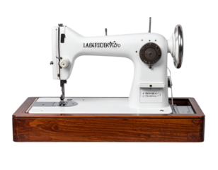 Antique Sewing Machine with Elegant Wooden Trim