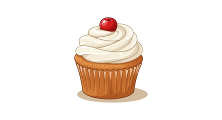 chocolate cupcake with cherry