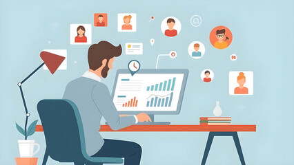 Fototapeta premium Market Segmentation and Audience Analysis with Consumer Profiling Strategy