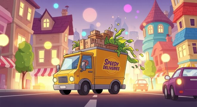 Stylized Cartoon Yellow Whisk Isolated on White Background, Kitchen Utensil