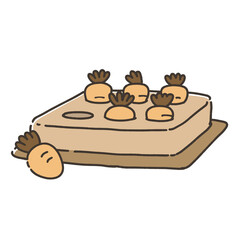 にんじん畑のペット用おもちゃ