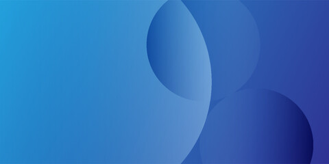 Abstract blue gradient background with overlapping circles and modern design.