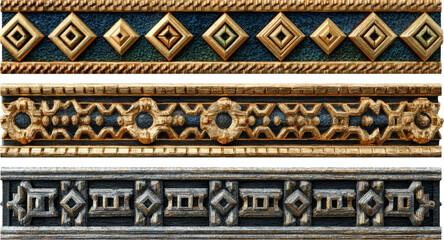 Ornate Decorative Borders with Various Patterns and Textures for Artistic Use
