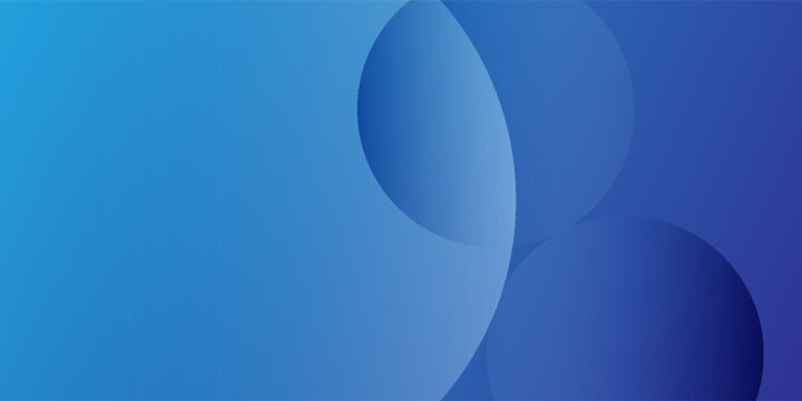 Abstract blue gradient background with overlapping circles and modern design.