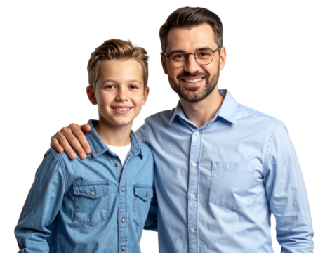 Father and Child Bonding Moment with Smiles