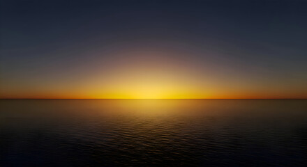 Serene Ocean Sunset with Golden Light Reflections