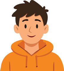 Half body young man character, can be used for profile photo