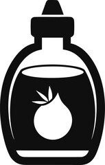 Vector Silhouette of a Classic Bottle of Coconut Oil