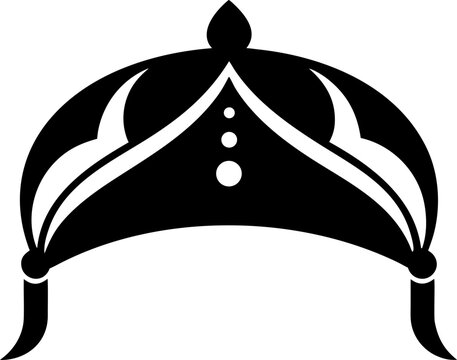 Vector Silhouette of a Traditional Bengali Wedding Ceremony