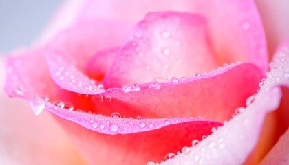 A Stunning Close Up Of Dew Kissed Pink Rose Petals Nature S Delicate Beauty Captured In Vivid Detail, Perfect For Floral, Botanical, And Nature Themed Projects.
