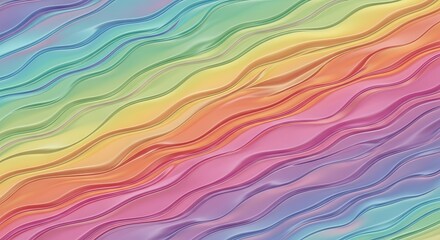 Rainbow Wavy Background Design.