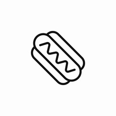 a classic hot dog icon sign vector