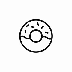 donut sprinkles icon icon sign vector