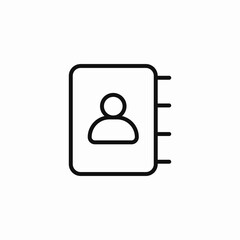 contact address book icon sign vector