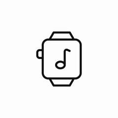 music watch icon icon sign vector