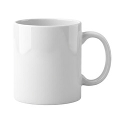 White Ceramic Coffee Mug, isolated on transparent background
