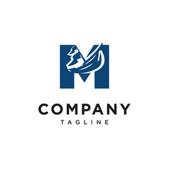 Letter M Sailing Logo Icon Vector