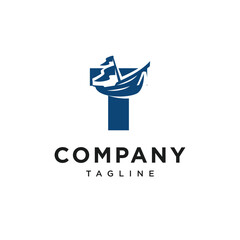 Letter T Sailing Logo Icon Vector