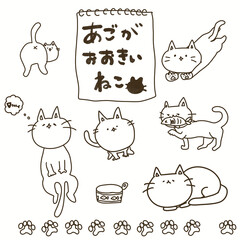 Fototapeta premium あごがおおきいねこ