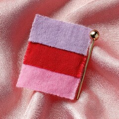 Felt Pin on Soft Fabric