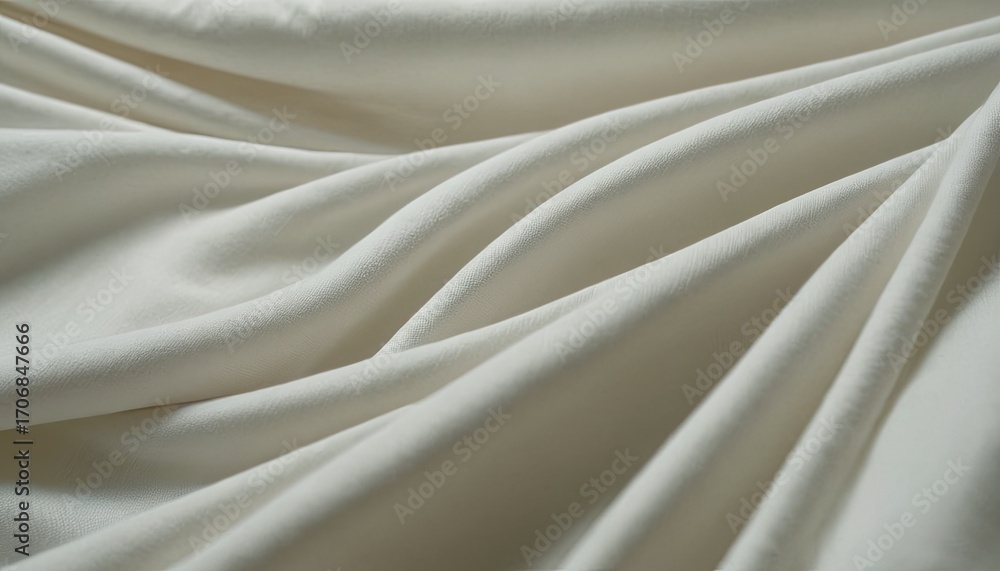 Poster abstract white fabric with soft wave texture background 4